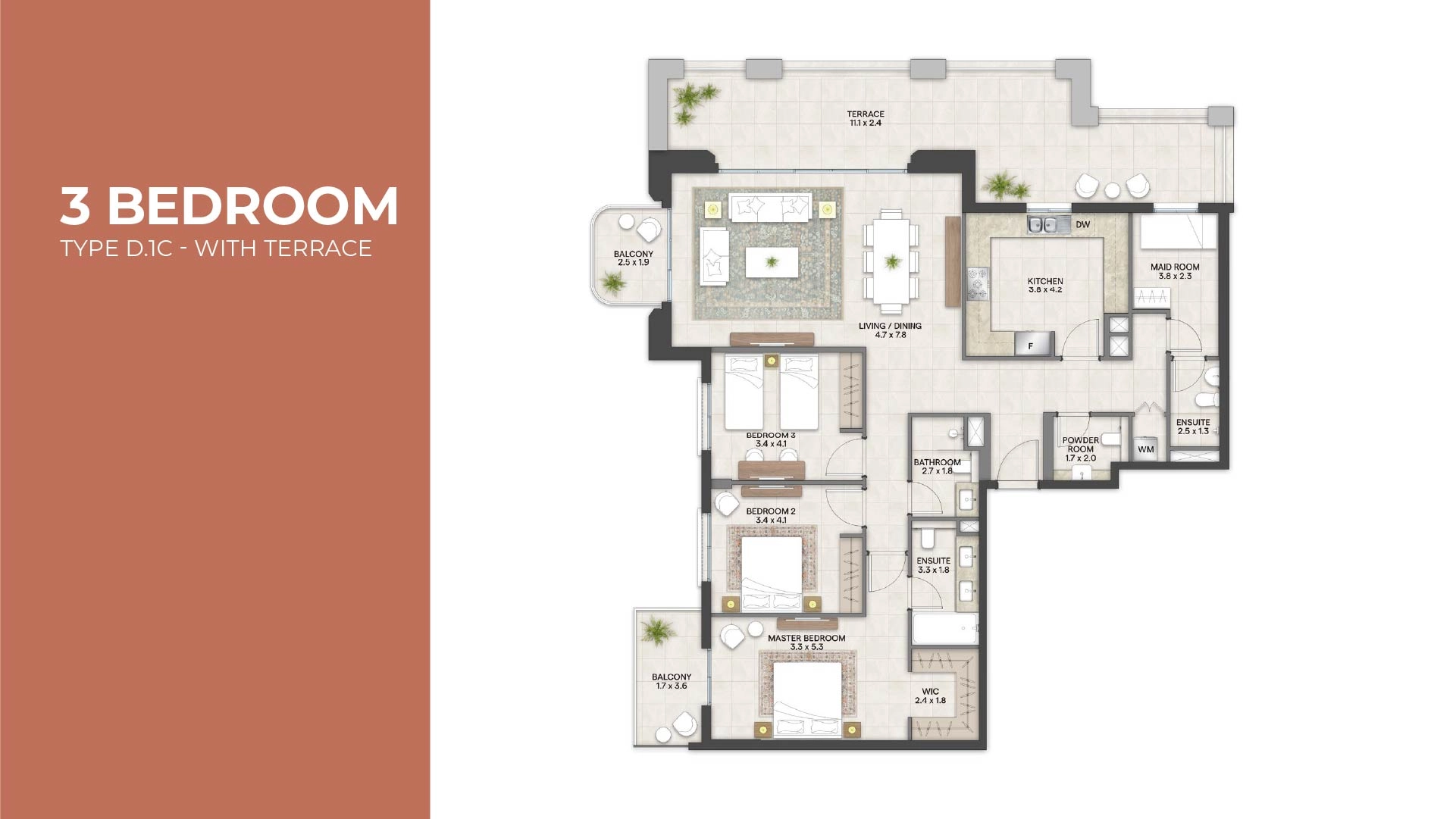 3 BR